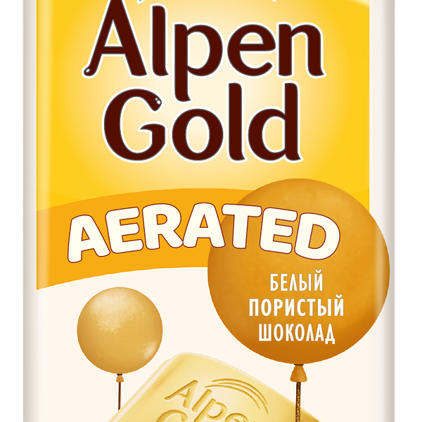 Шоколад белый Alpen Gold Aerated пористый, 80 г