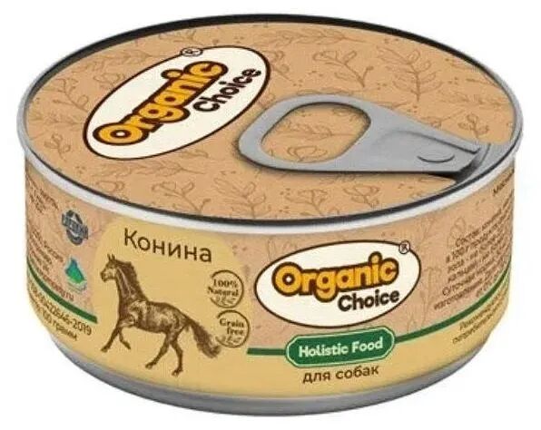 Консервы для собак Organic Сhoice конина, 100г