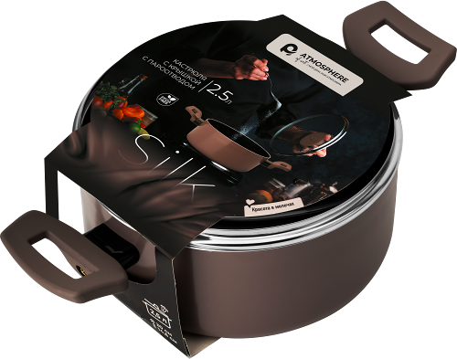 Кастрюля Silk алюминий 2.5л с антипригарным покрытием