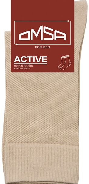 Носки мужские Omsa Active 103 сетка летние Beige Бежевый Размер 42-44