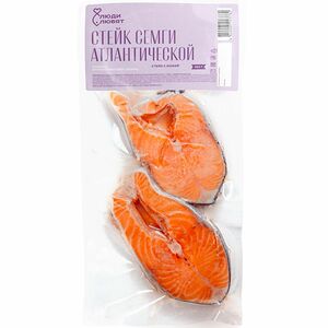 Сёмга Люди Любят стейк с кожей мороженый, 500г