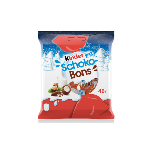 

Конфеты Kinder Choco-Bons с молочно-ореховой начинкой 46 г дизайн упаковки в ассортименте