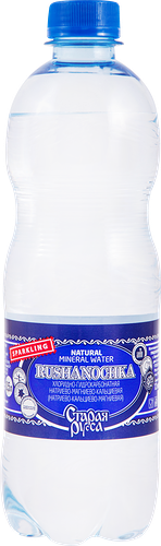 Вода минеральная РУШАНОЧКА природная столовая газированная, 0.5л