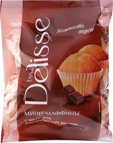 Мини-маффины Delisse с шоколадным вкусом