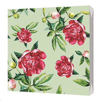 Салфетки бумажные трёхслойные «Королевский пион», размер 33*33 см, BGreen, 20 шт.