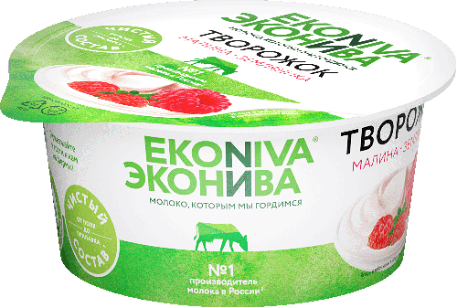 Творожок ЭкоНива с малиной и земляникой 5%, 125 г