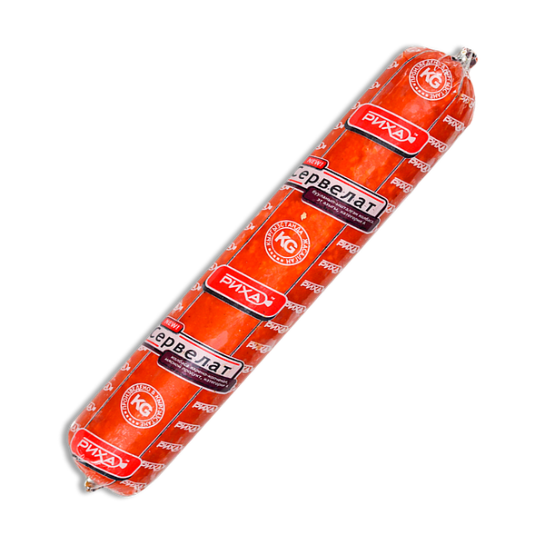 Колбаса Риха Сервелат варено-копченый (со свининой) в/у 450 г