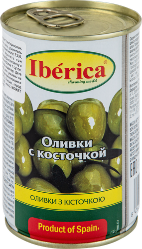 

Оливки Iberica крупные с косточкой 300 г