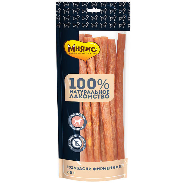 Лакомство для собак Мнямс Колбаски фирменные