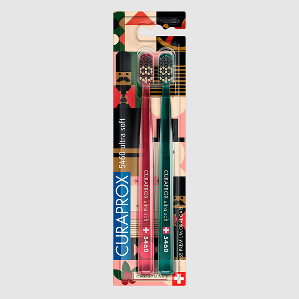 Набор зубных щёток Curaprox Ultrasoft Duo Christmas 5460 2 шт