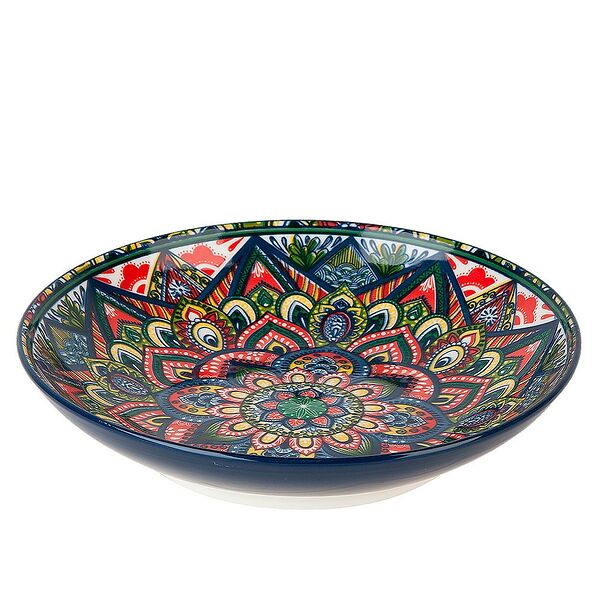 Салатник Nouvelle Home Arabesque, 21х21х4.5 см, фарфор, синий