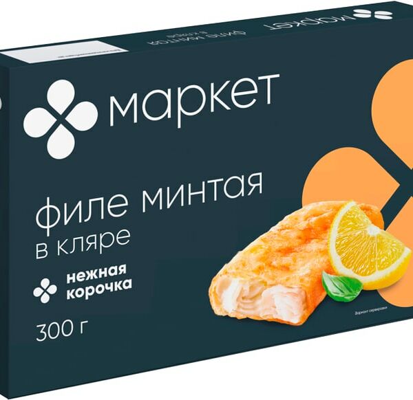 Филе минтая Маркет в кляре мороженое 300г