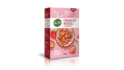 Мюсли 4life клубничные хрустящие  