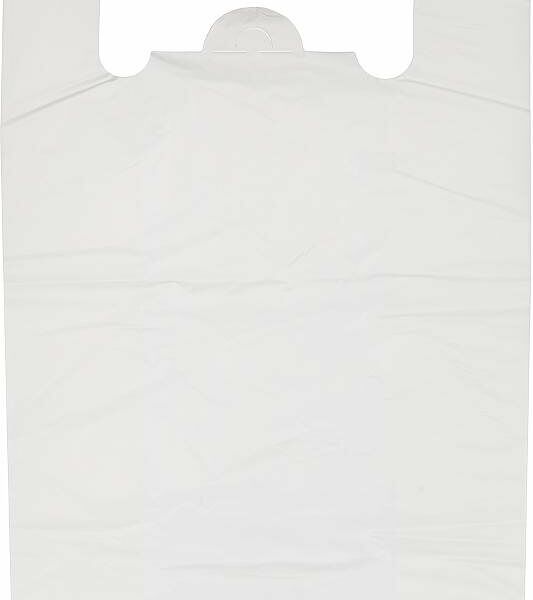 Пакет-майка ПНД 30+18х55., 15мкм ,100шт./уп. белый