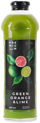

Нектар Лента Premium зеленый апельсин и лайм, 930 мл