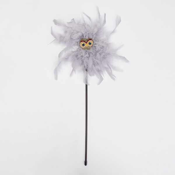 Игрушка для кошек Дразнилка перьевая голова