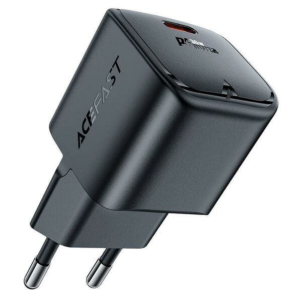 Адаптер питания ACEFAST, 1*USB-C, mini PD30W GaN, black (A77bk - ACEFAST)