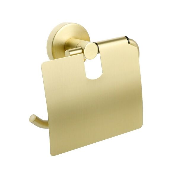Бумагодержатель с крышкой Fixsen, золото-сатин 18 × 20 × 5 см