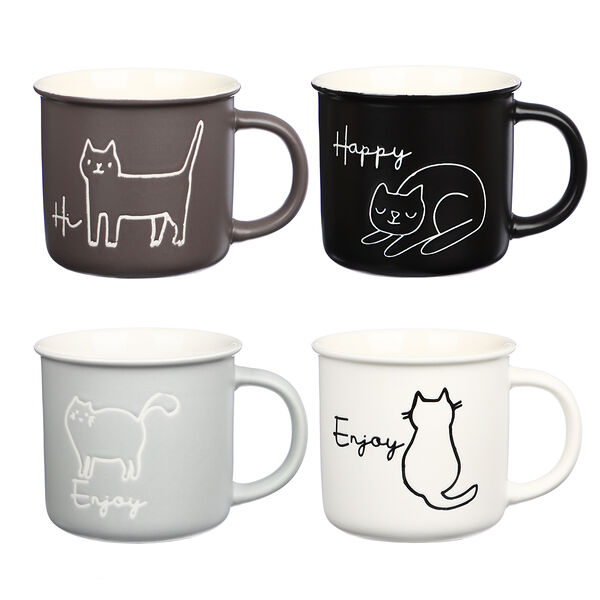 Millimi пушистик кружка 350 мл, фарфор, 4 дизайна