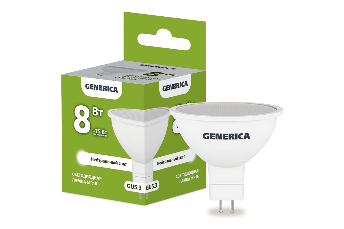 

Светодиодная лампа Generica MR16 софит 10Вт, 230В, 3000К, цоколь GU5.3 (Арт. LL-MR16-10-230-30-GU5-G)