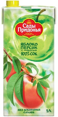 Сок Сады Придонья Яблочно-персиковый восстановленный с мякотью 2 л