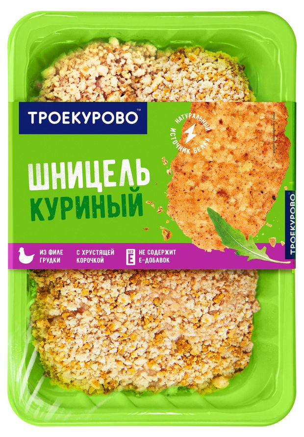 

Шницель куриный Троекурово с хрустящей корочкой 480 г