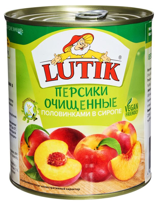 

Персики очищенные Lutik половинки в сиропе 820 г