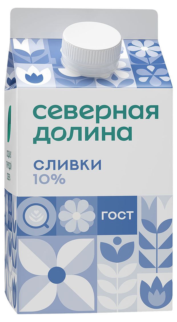 

Сливки Северная долина пастеризованные 10% 400 г