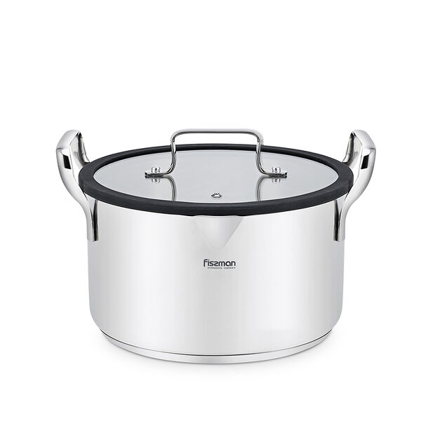 Кастрюля из нержавеющей стали индукционная 3,45 л / 20 см Fabia