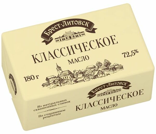 Масло сливочное Брест-Литовск 72.5%,180г