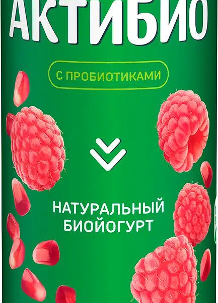 Биойогурт Актибио питьевой малина гранат 1.5% 260 г