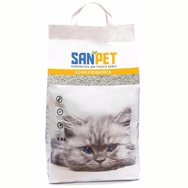 Наполнитель для кошачьего туалета комкующийся