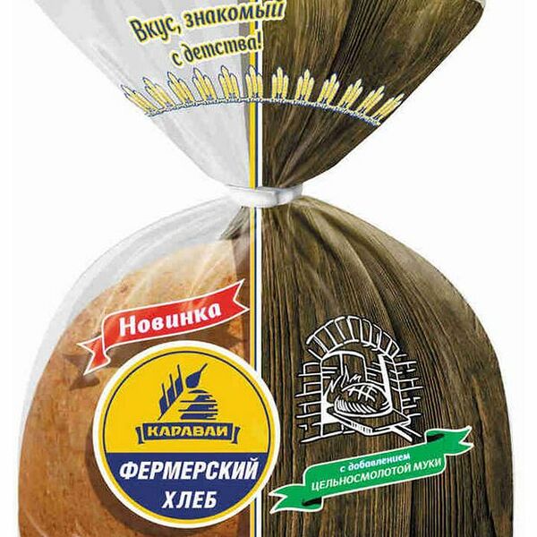 Хлеб Каравай Фермерский ржано-пшеничный цельнозерновой в нарезке 330г