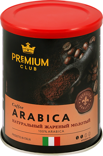Кофе молотый Лента Premium Arabica жареный натуральный, ж/б 250 г
