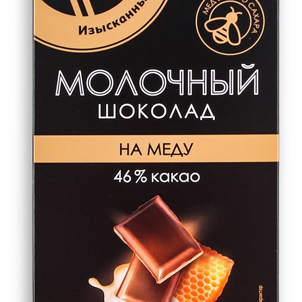 Шоколад АШАН Золотая птица молочный на меду, 70 г