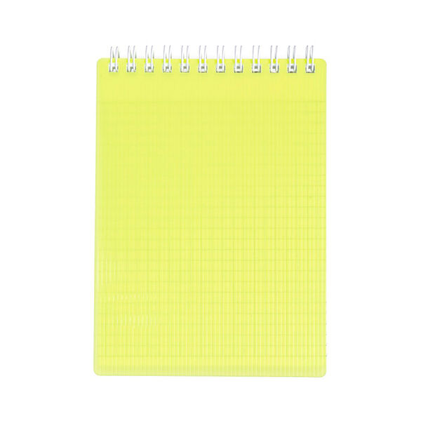 Блокнот Line neon желтый 80л А6ф клетка Пластиковая обложка на гребне 80Б6В1гр_03037