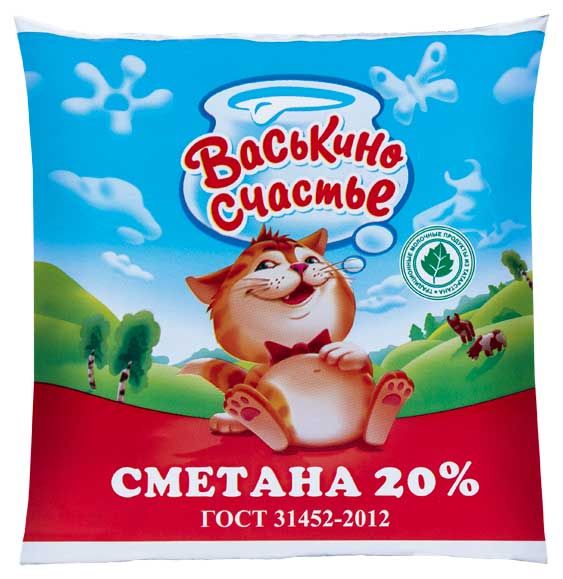 

Сметана Васькино счастье 20% 450 г