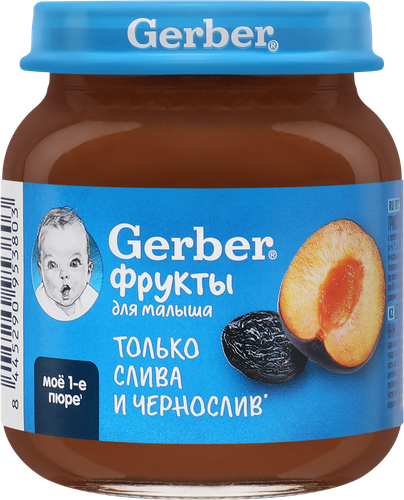 

Пюре фруктовое Gerber Слива и чернослив с 5 месяцев 125 г