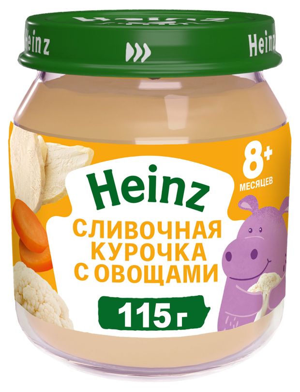 

Пюре детское мясное Heinz Сливочное курица с овощами с 8 месяцев 115 г