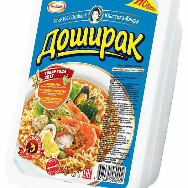 Лапша Доширак со вкусом морепродуктов, 90 г
