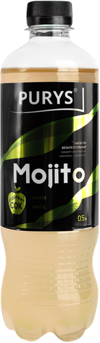 

Напиток Purys Mojito лайм-мята среднегазированный 0.5 л