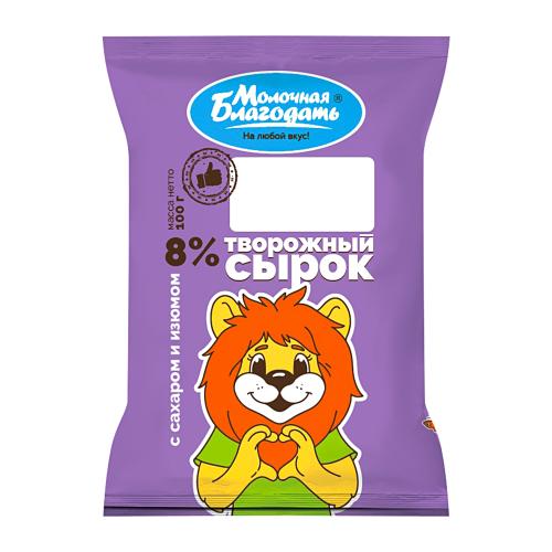 

Сырок творожный Молочная Благодать с изюмом 8% 100 г