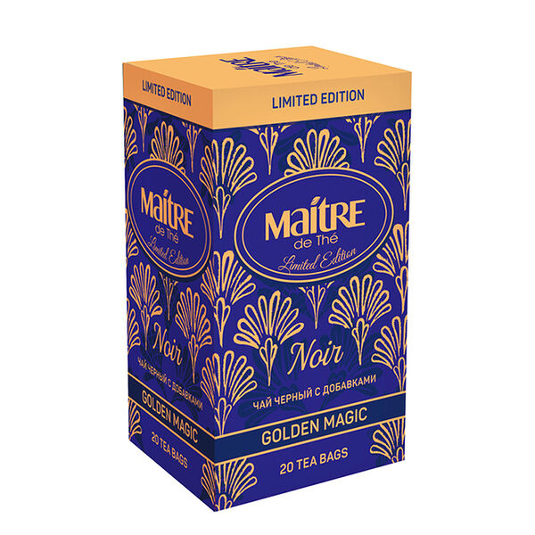 Чай черный Maitre de The Золотая магия пакетированный 20х2 г