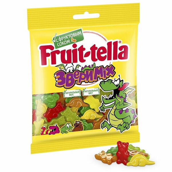 Мармелад жевательный Fruittella Звери MIX, 70 г