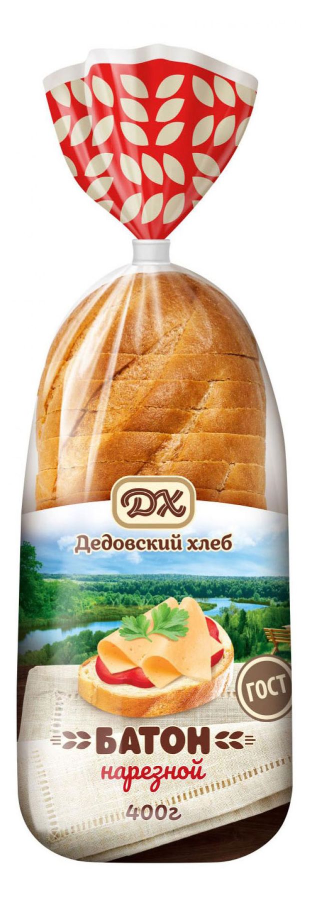 

Батон нарезной Дедовский хлеб в нарезке 400 г