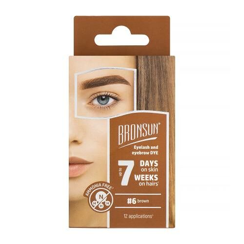 Набор для окрашивания бровей Bronsun 6 Коричневый