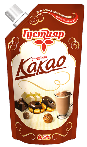 

Продукт молокосодержащий Густияр сгущенка с какао 8,5%, с змж, 270г