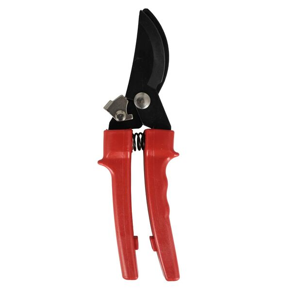 Секатор с пружиной и замком, 20 см, сталь, пластик