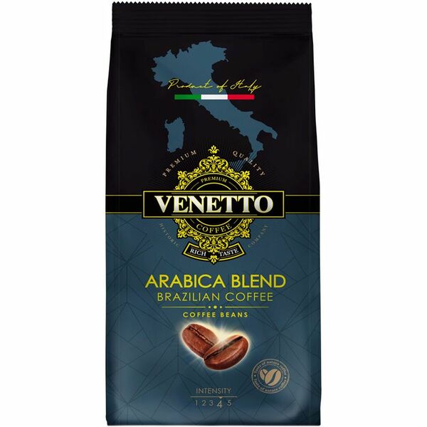 Кофе в зернах Venetto Arabica Blend жареный 250 г