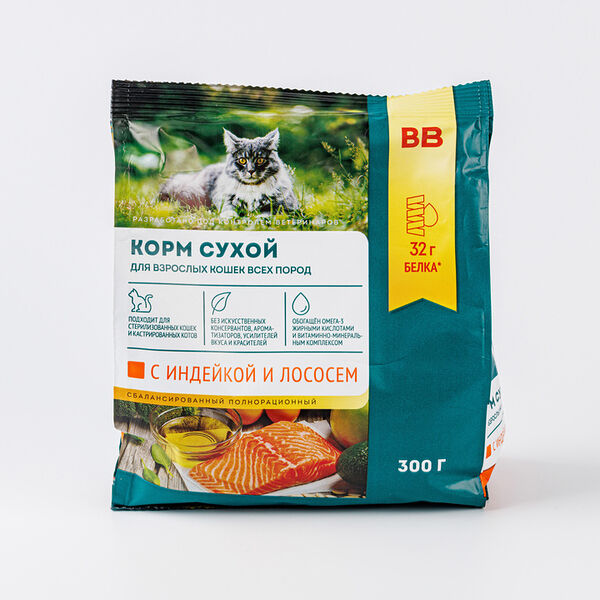 Корм сухой для взрослых кошек всех пород 